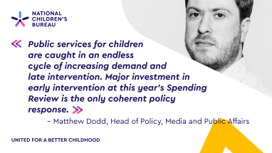 A graphic with Matt Dodd's picture next to a quote from the blog.
