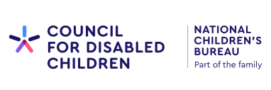 A logo for the Council for Disabled Children, part of the NCB family