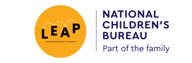A logo for the Lambeth Early Action Partnership, part of the NCB family