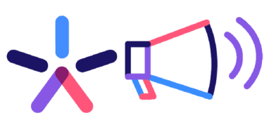 A colourful graphic of the NCB icon with a megaphone