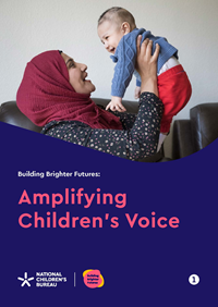 The cover of the report shows a women holding up a young child.
