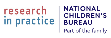 Research in Practice family lock-up logo