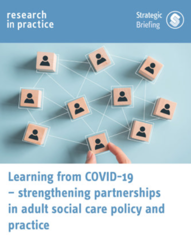 Front page of Research in Practice strategic briefing on Covid learnings