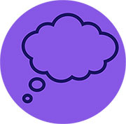 Thought cloud graphic