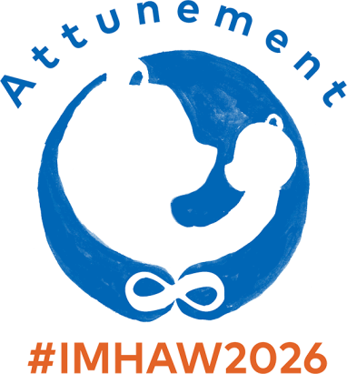 The logo for IMHAW 2026 features a adult and baby bear looking at each other with the hashtag #IMHAW2026