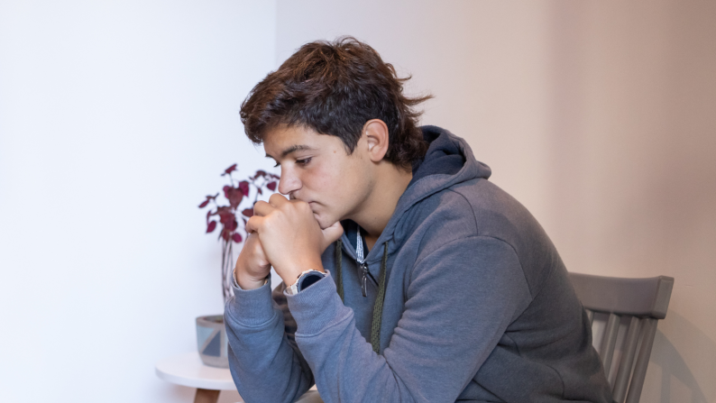 Teenager in thought