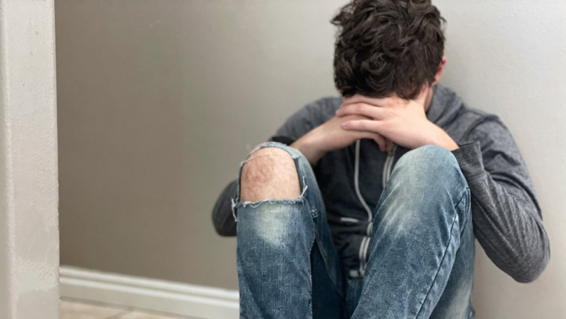 Teenager feeling sad