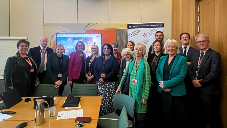 Photo of Anna Feuchtwang with the new APPGC co-chairs and other parliamentarian members of the group