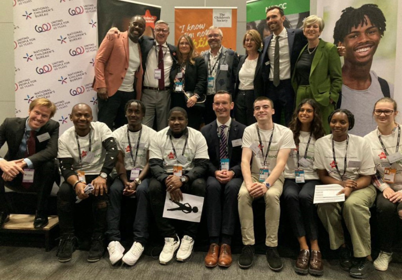 Group photo of young people, Charity CEOs and MPs at our Labour Party Conference Event