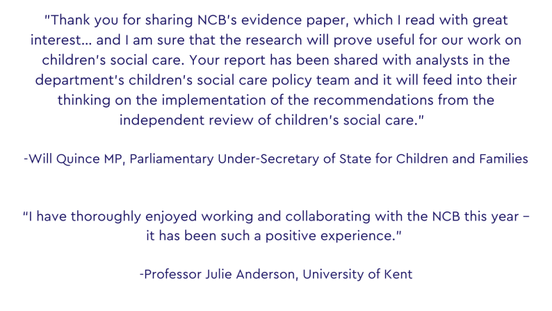 A quote from one of NCB partners