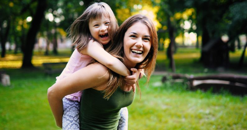 girl with mum